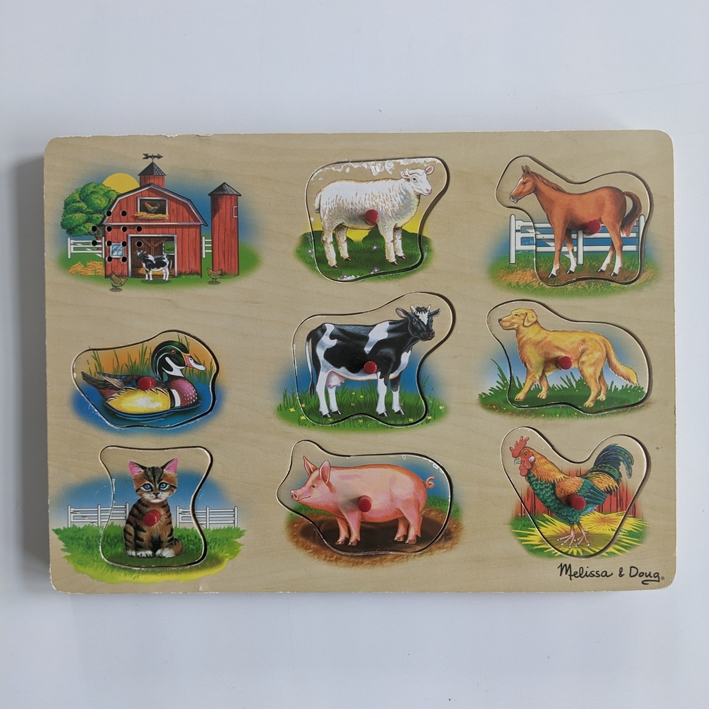 Melissa & Doug Wooden Sound Puzle Farm Animals